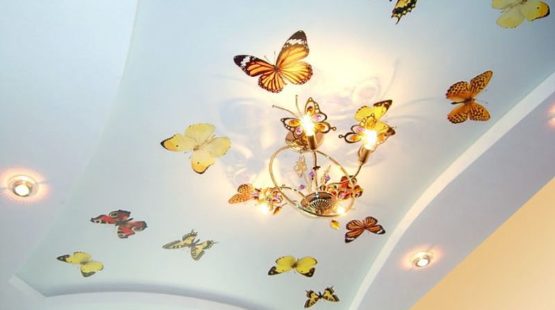 Декорирование потолка в интерьере